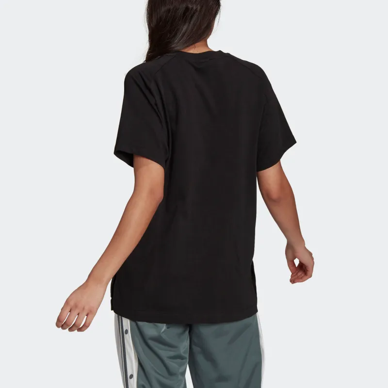 Adidas Originals Set in Sleeve T Shirt Women's Black-2