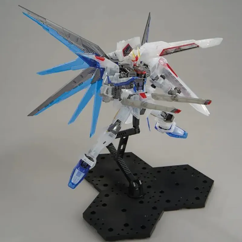 BANDAI FULLMECHANICS 1/100 Gundam Base Limited ZGMF X10A Freedom Gundam Ver.GCP Multicolor Transparent Hobby Model-3