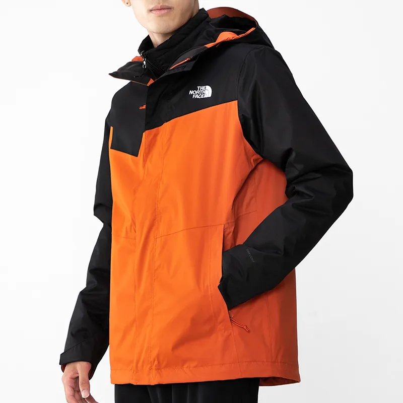 THE NORTH FACE Water Resistant Windproof Breathable Wear Resistant Warm Windbreaker Jacket Men's Orange Red-5