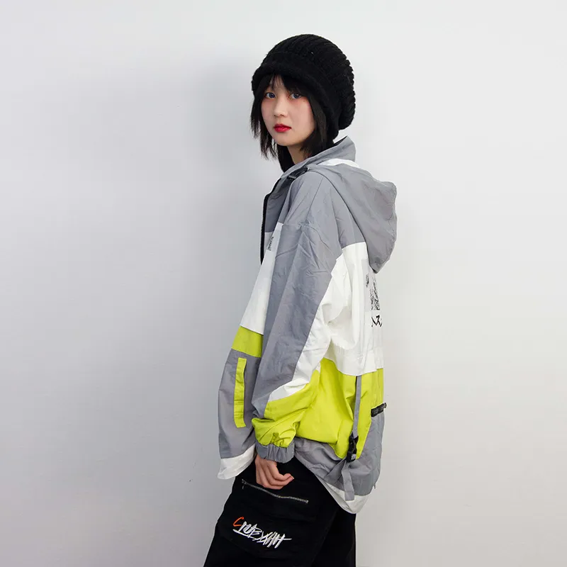Clubxxhh Loose Fit Jacket Unisex Gray-6