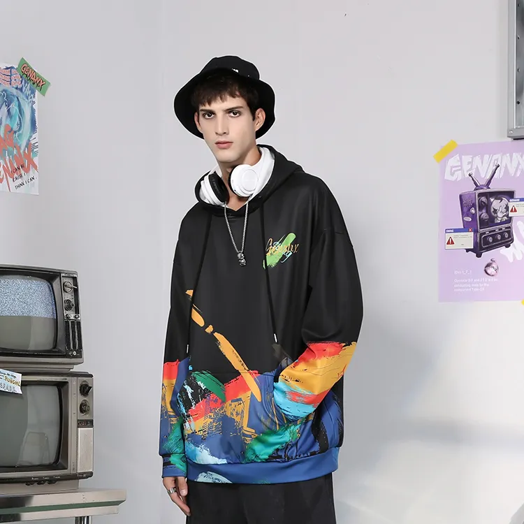 GENANX Winter Sweatshirt Unisex Black-3