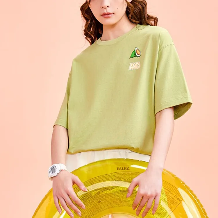 ANTA Life Collection T Shirts Women's Xiwuo Green-4