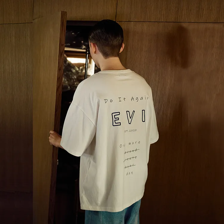 Evi Stub SS21 Straight T-Shirt Unisex White-3