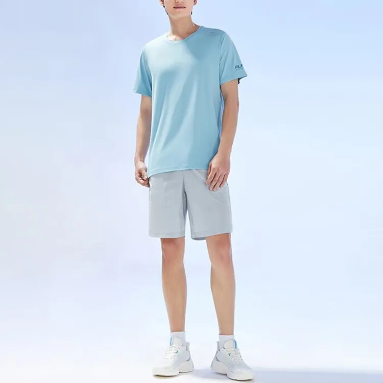 Anta Running Collection T Shirt Men's Sky Smoke Blue-1