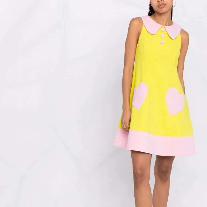 MOSCHINO Sleeveless Dresses Women's Yellow-1