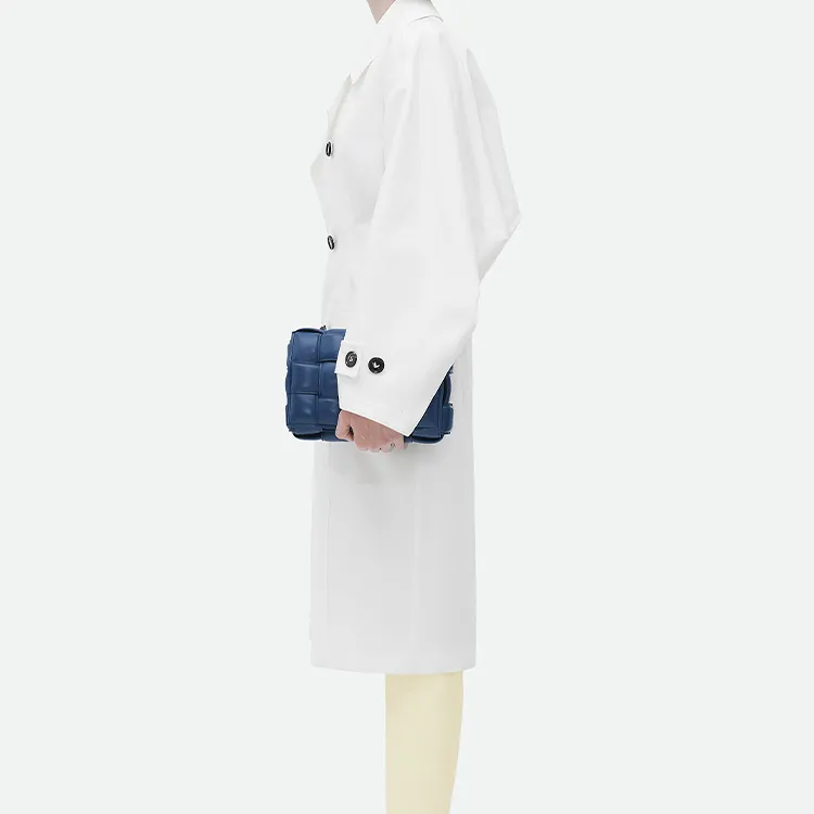 Bottega Veneta PaddedCASSETTE Sheepskin Shoulder Bag Crossbody Bag Regular Women's Blue-4