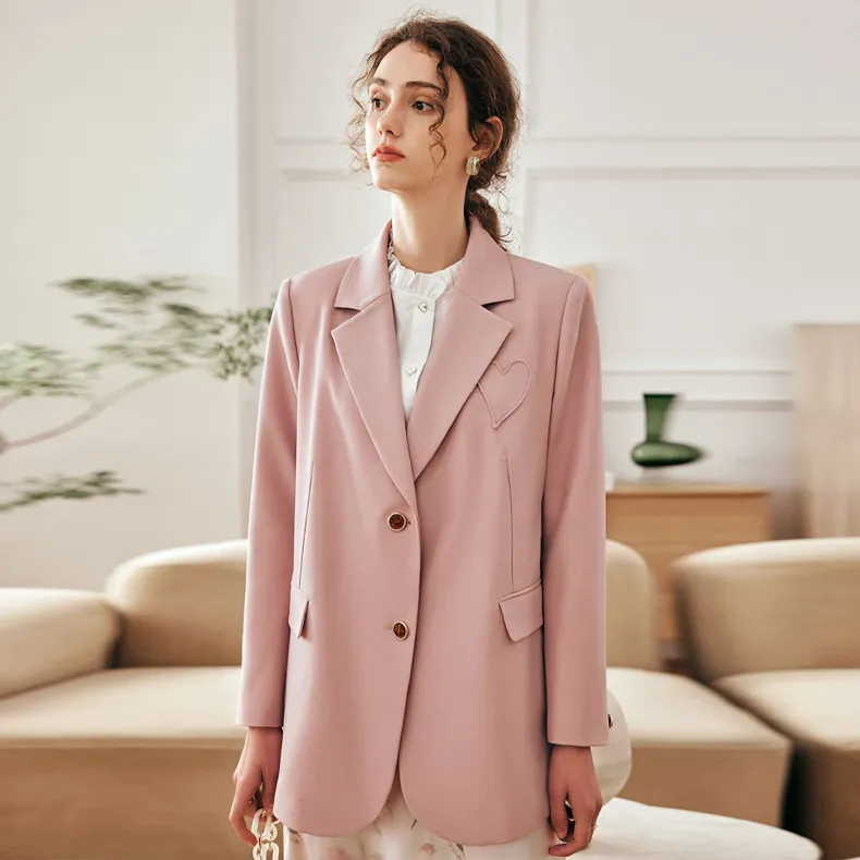 Olrain Business Suit Women's Pink-3