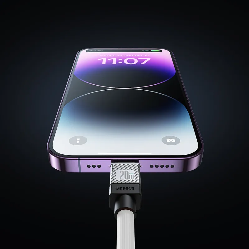 Baseus 1 Meter One Drag One USB A To Tpye CType C To IP Coolplay Apple Android Fast Charging Cable-3