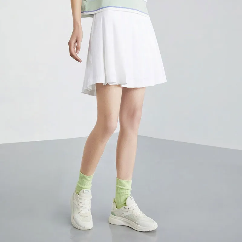 Sesame Street X ANTA X SESAME STREET/Sesame Street Co branded Casual Short Skirts Women's Snowflake White-2