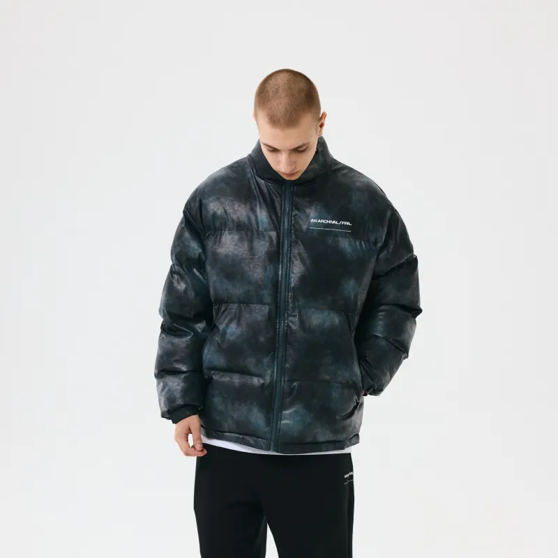 FPA Camouflage Letters Stand Collar Loose Fit Thickened Puffer Jacket Unisex-2