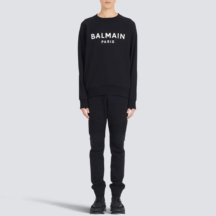 BALMAIN Logo Print Crewneck Sweatshirt-1