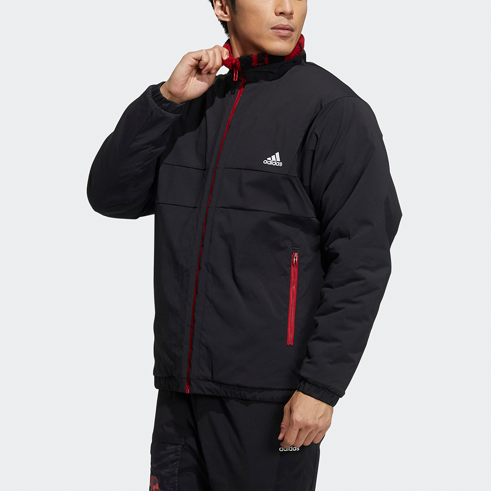 Adidas Velvet Jackets Men Deep Red L - POIZON