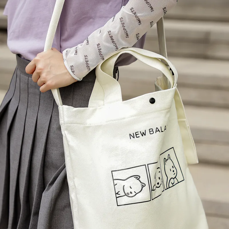 New Balance × Noritake Collaboration Canvas Portable Crossbody Canvas Bag, Shoulder Bag Unisex Ivory White-4
