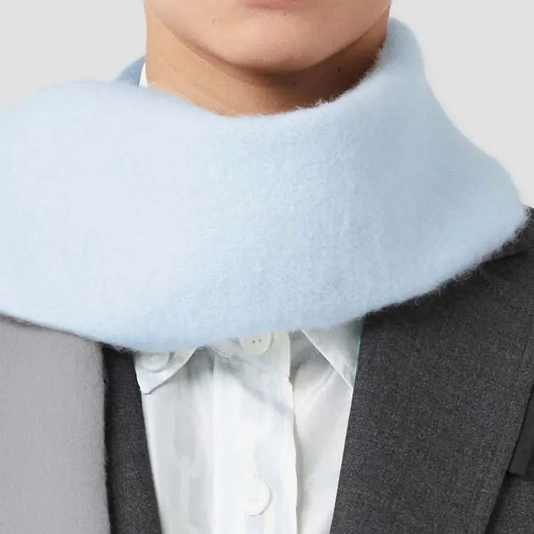 Burberry Knit Scarves Women's Light Blue/Gray-3