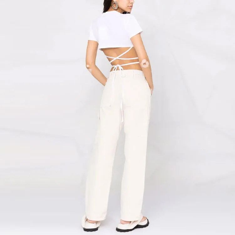 Jacquemus Le T Shirt Baci Cropped Top-2
