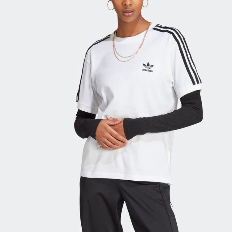 Adidas Originals Drop Shoulder Sleeve T Shirt Women's White-2
