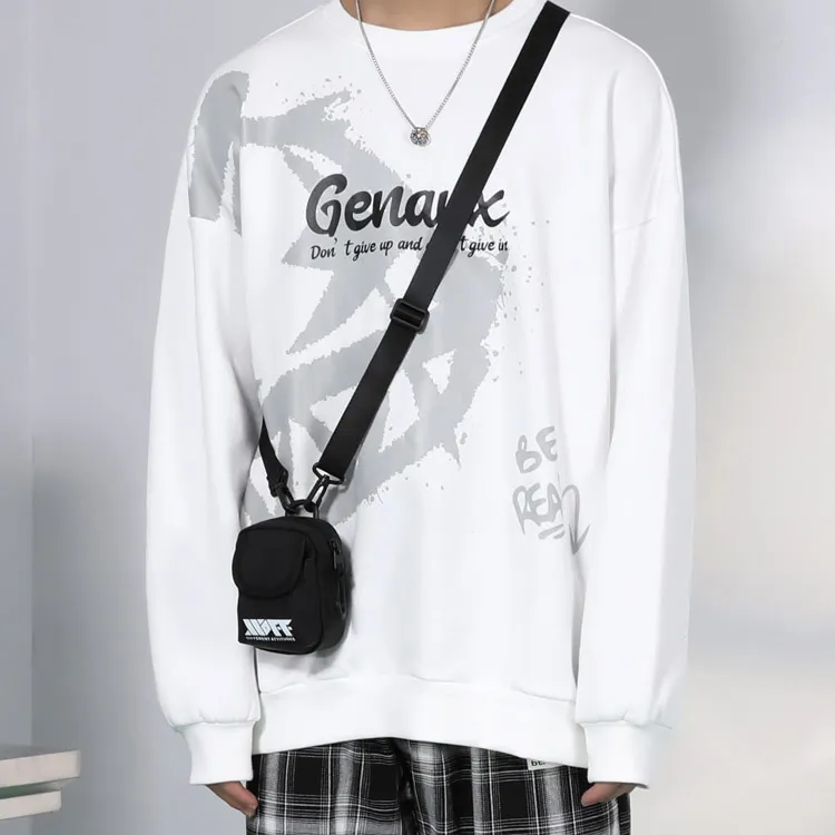 XXOFF Polyester Crossbody Bag Mini Unisex Black-4