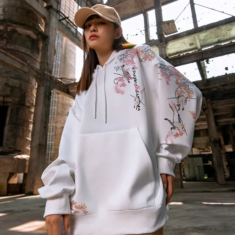 SANSYAS Hooded Loose Fit Sweatshirt Unisex-2