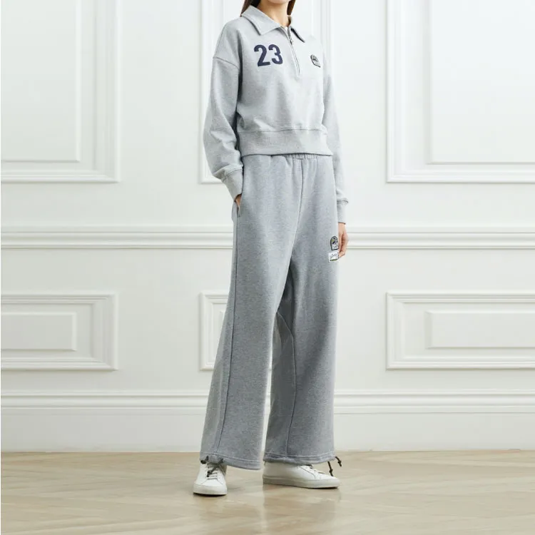 GOOD BAI Knitted Sweatpants Women's Dark Gray-3