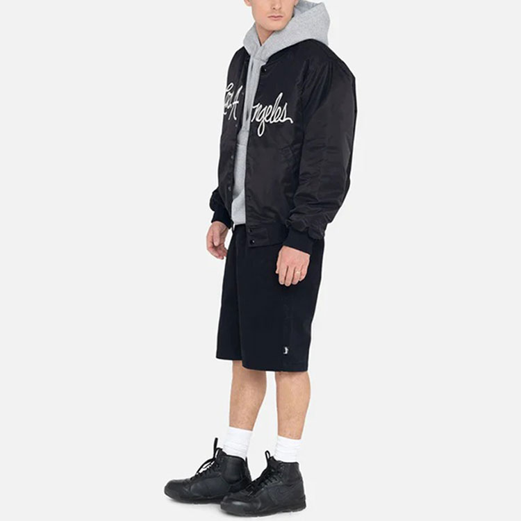 Stussy La Chapter Satin Varsity Jacket - POIZON Stussy La Chapter Satin Varsity Jacket - POIZON