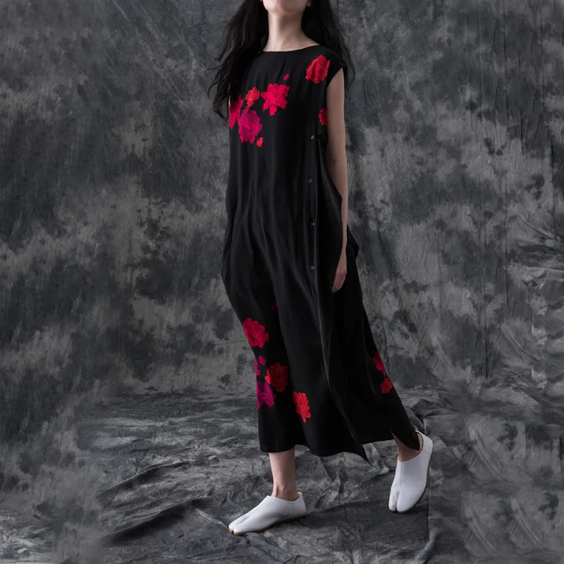 Yohji Yamamoto Sleeveless Dresses Women's Black-4