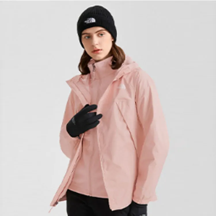THE NORTH FACE Outdoor Hiking Waterproof, Windproof, Breathable, And Thermal Windbreaker Jacket Women's Pink-1