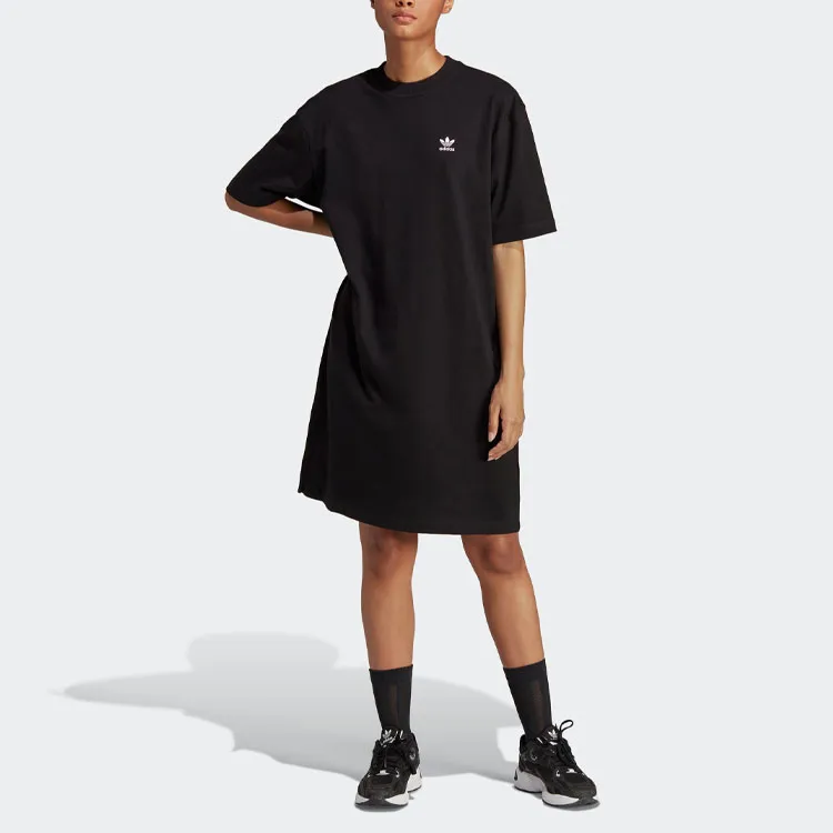 Adidas Originals Short Sleeved Dress Women's Black-1