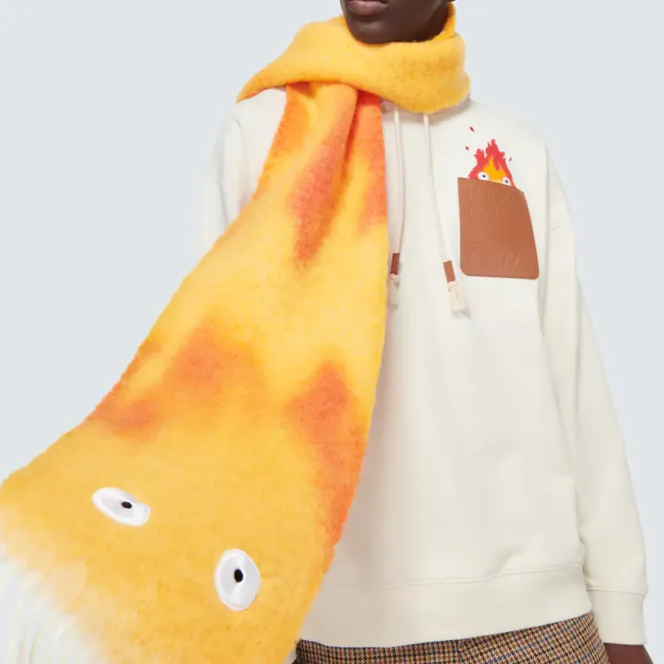 LOEWE Knit Scarves Men Orange-2