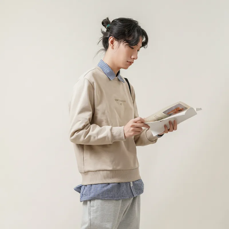 New Balance Sweatshirts Unisex Khaki-5