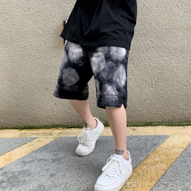 A11SLAVE Loose Fit Shorts Unisex Black Gray Color-3