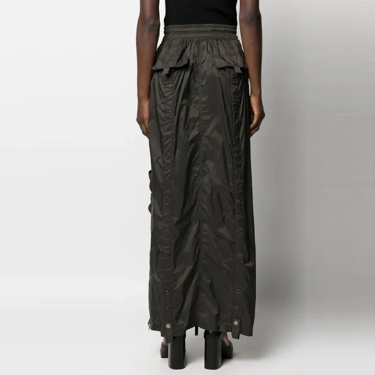 DIESEL O Crep Cargo Maxi Skirt-2