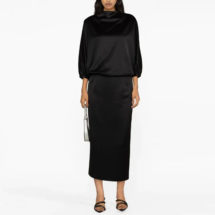 TOTEME Long Sleeved Dresses Women's Black-1