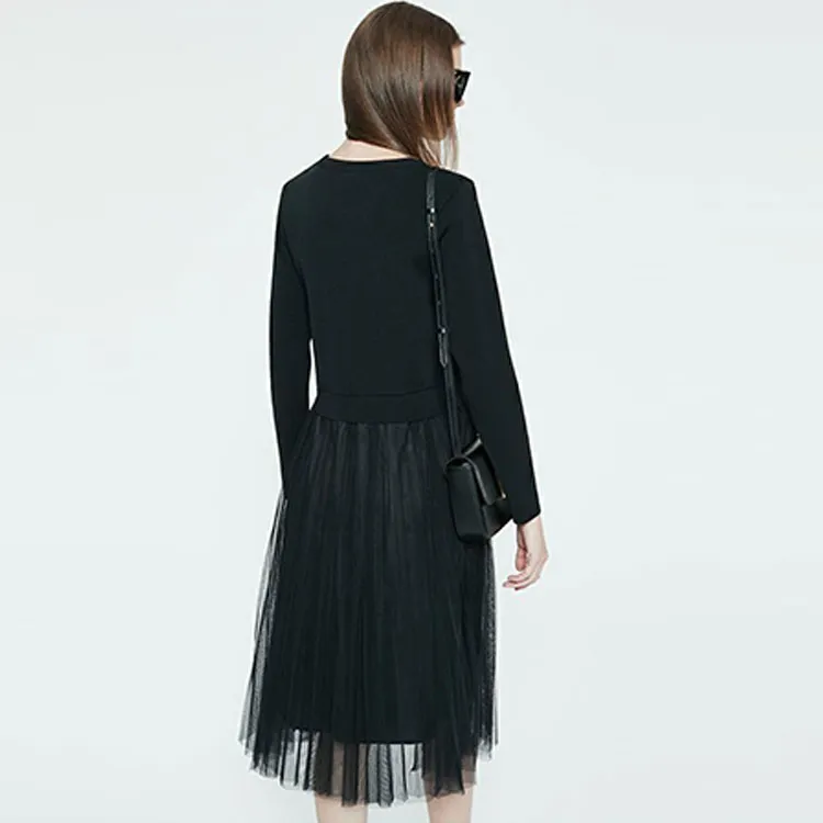DKNY Long-Sleeved Dresses Women's Black-2