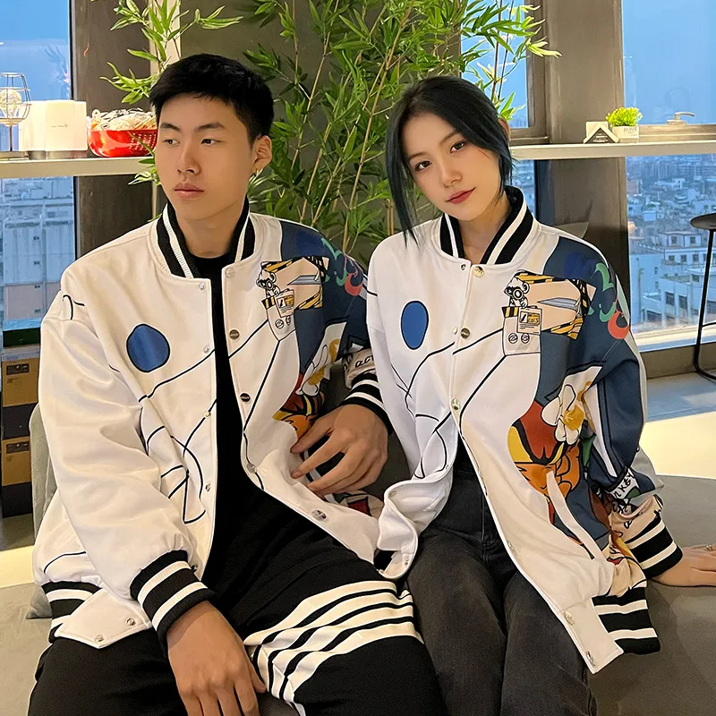 FireMonkey Baseball Jacket Unisex White-2