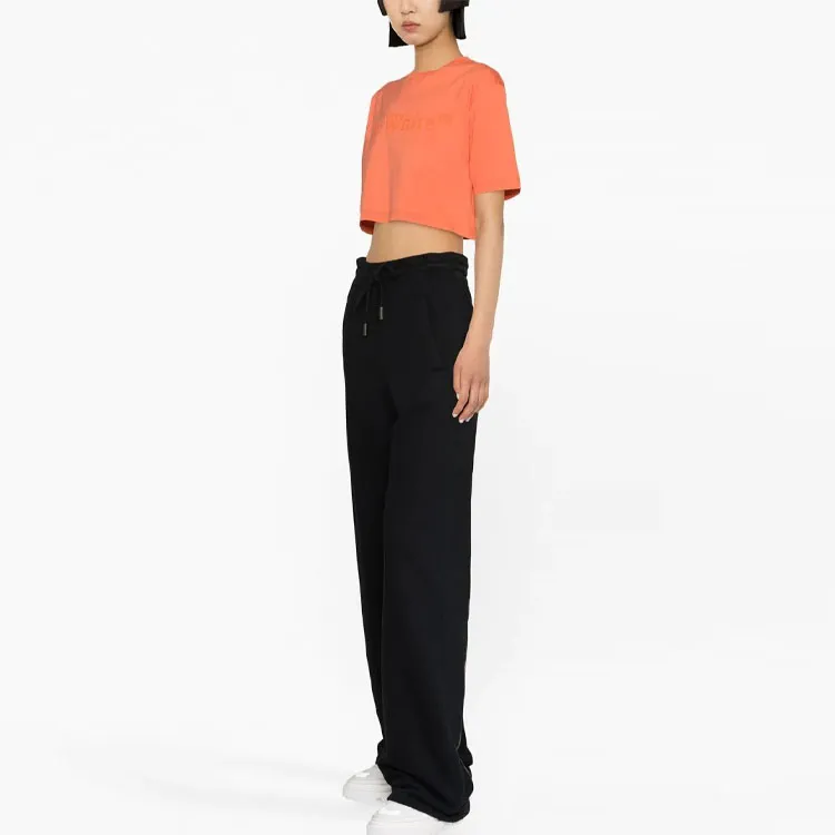 OFF WHITE Laundry Crop T Shirt 'Coral'-3