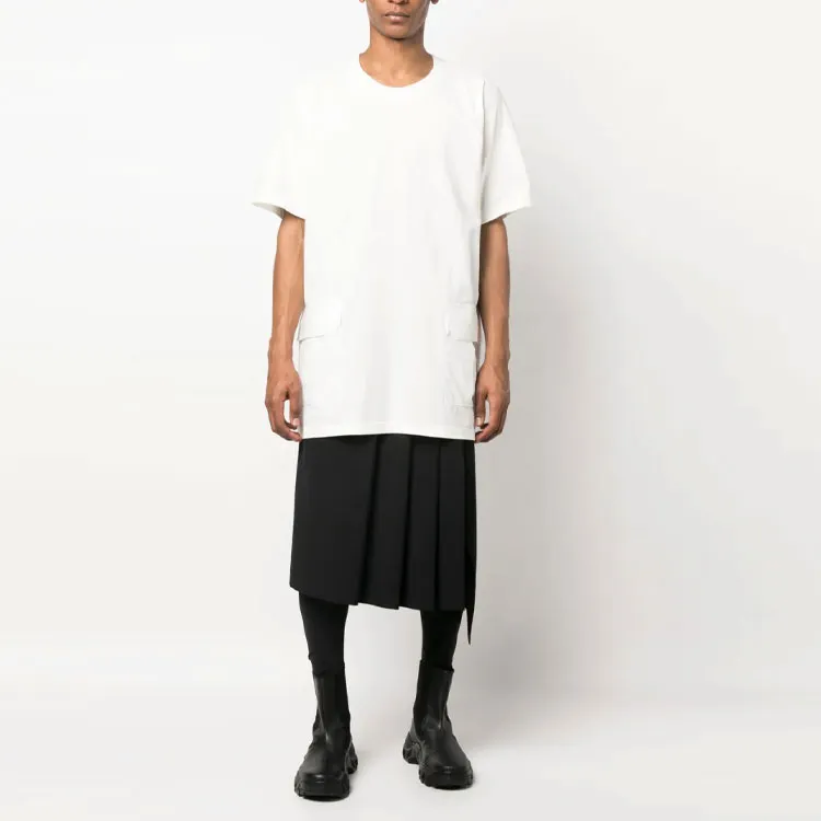 Y 3 Pocket Detailed Crewneck T Shirt-1