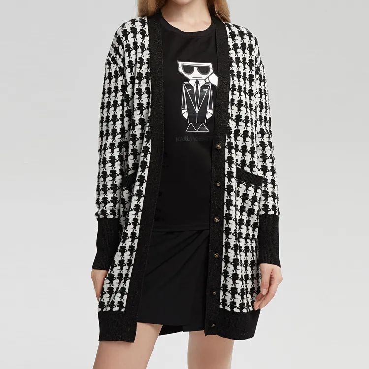 KARL LAGERFELD / Karl Lagerfeld Jeans Knitwear Women's Black/White-1