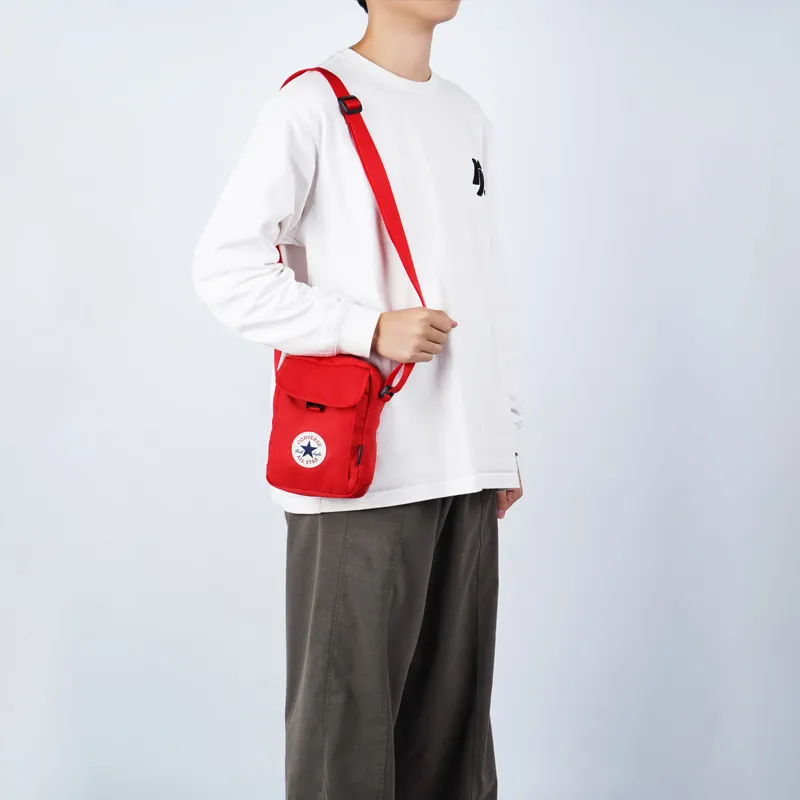 Converse Polyester Shoulder Bag Crossbody Bag Regular Unisex Red-3