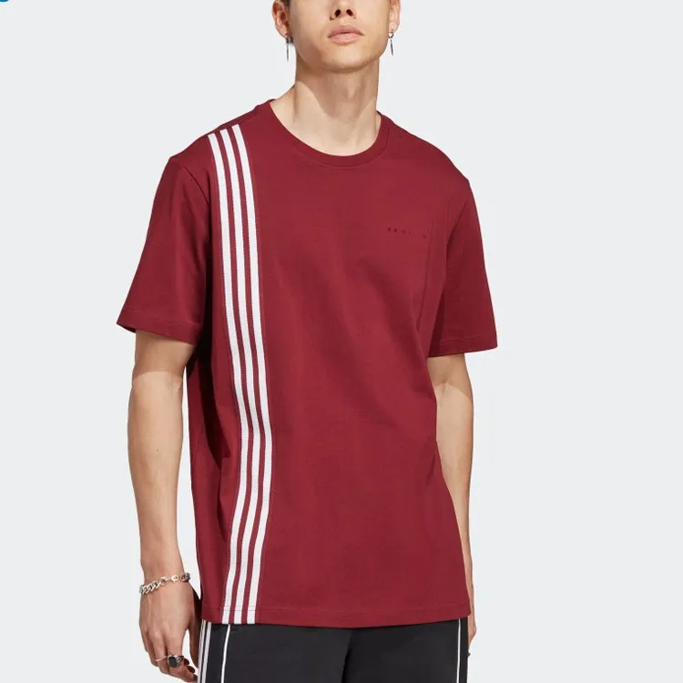 Adidas T Shirts Men Dark Red-1