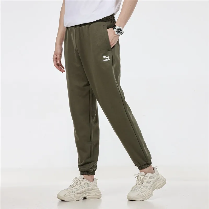 PUMA FICG Home Prematch Knitted Sweatpants Men Army Green-4