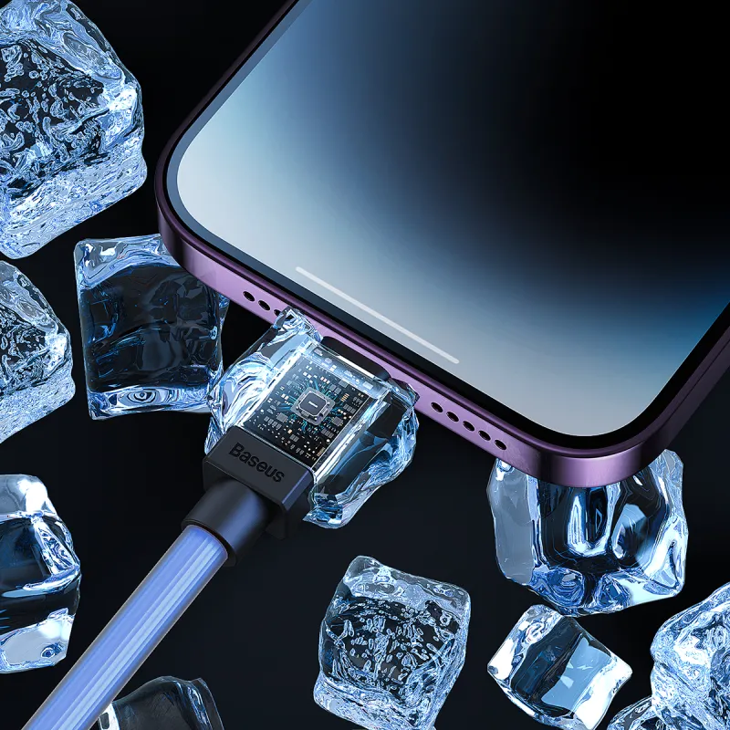 Baseus 1 Meter One Drag One USB A To Tpye CType C To IP Coolplay Apple Android Fast Charging Cable-10
