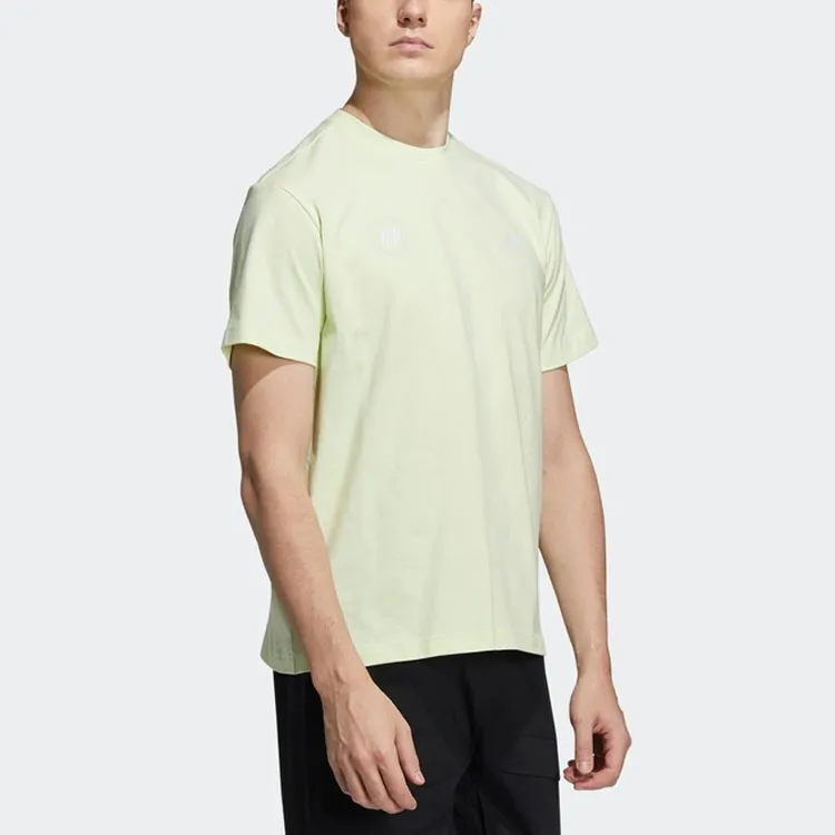 Adidas T Shirts Men Yellow Green-1