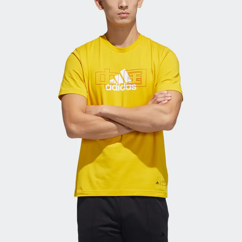 Adidas T Shirts Unisex Yellow-3
