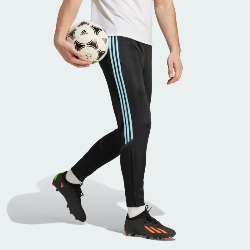 Adidas Knitted Sweatpants Men Blue Stripes Black-3