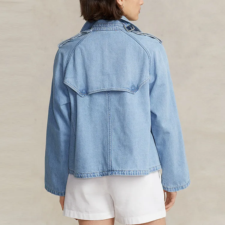 Polo Ralph Lauren SS23 Denim Jacket Women's Marine Blue-3