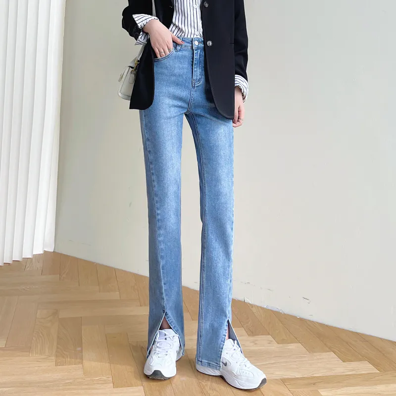 MITUAN Flared Pants Moderate Jeans Women's-8