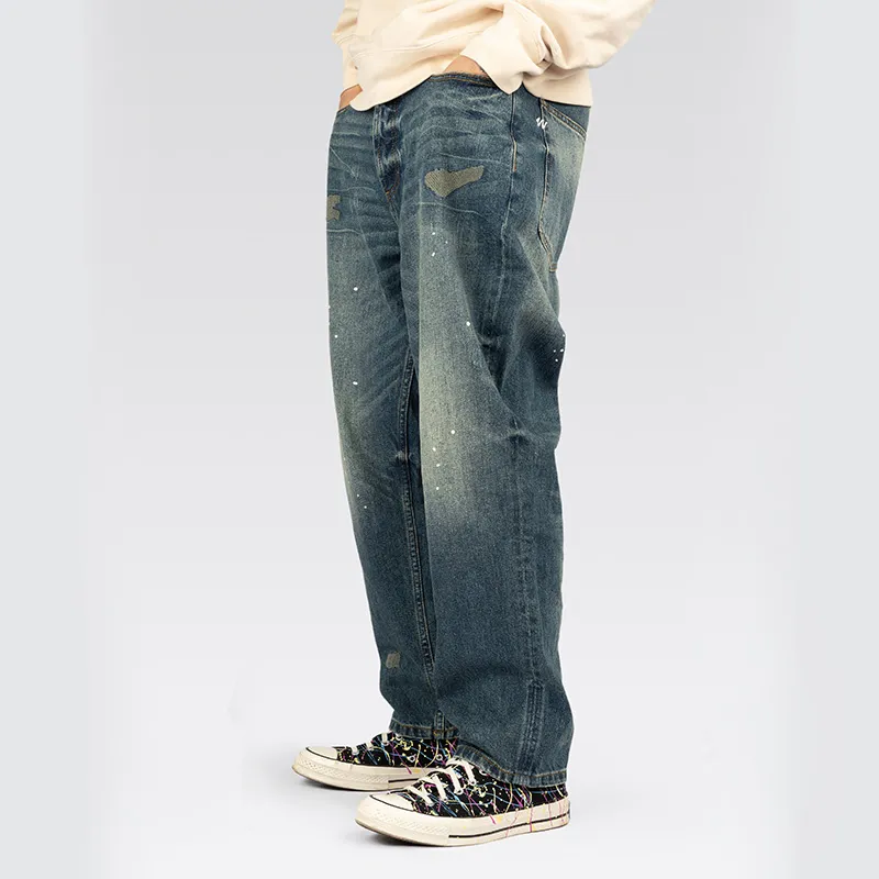 JRs Tapered Pants Jeans Unisex Denim Blue-6
