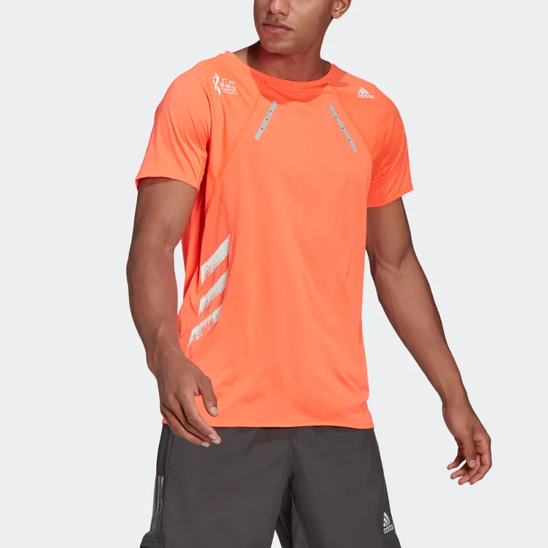 Adidas T-Shirt Men's Red Fluorescent-3