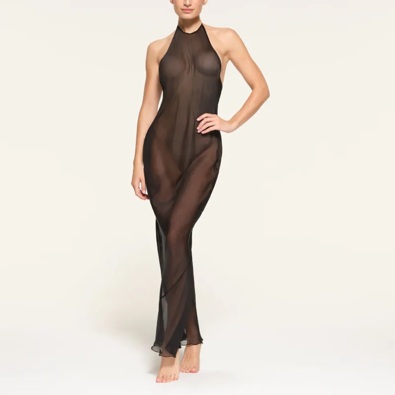 Skims Sleeveless Dresses Women's Black Gray Color-1