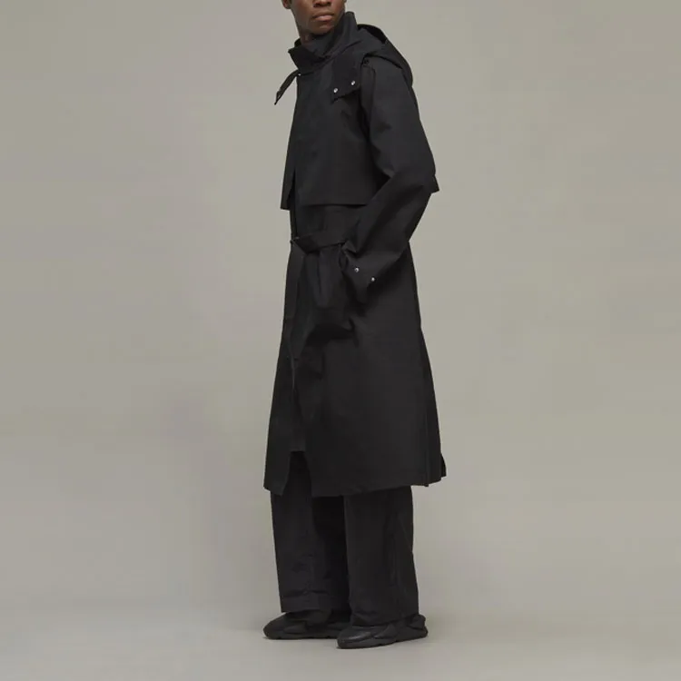 Y 3 Trench Coats Unisex Black-4